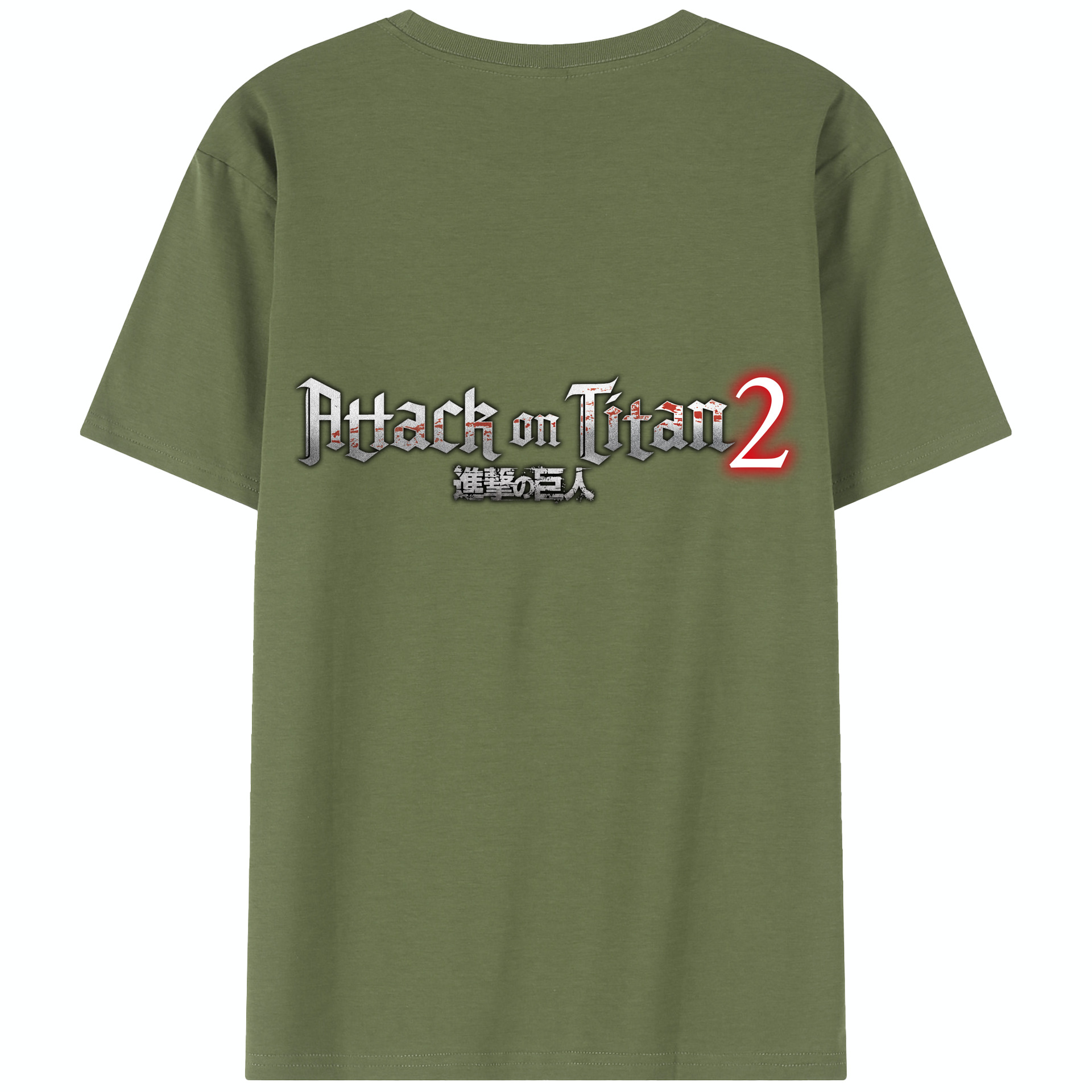 （画像用） 進撃の巨人 Attack on Titan 綿100％半袖Tシャツ（背面プリント）